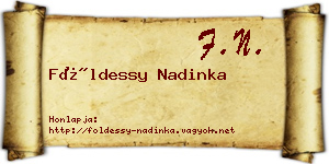 Földessy Nadinka névjegykártya